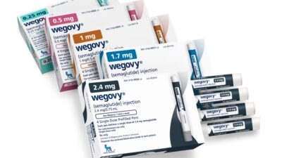A package of weepy tablets on a white background - Wegovy, shortage.