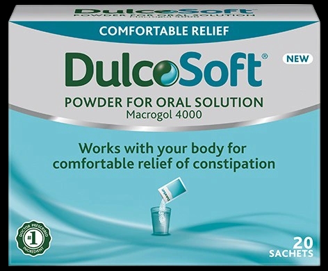 Dulcosoft Powder for Oral Solution packaging which is available to order online from NowPatient with next day delivery
