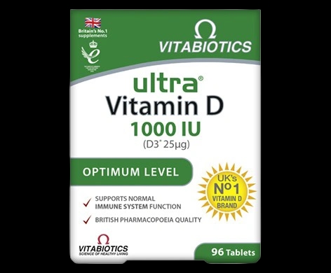 Ultra Vitamin D 1000IU packaging which is available to order online from NowPatient with next day delivery