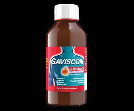 Gaviscon Advance Aniseed Liquid packaging which is available to order online from NowPatient with next day delivery