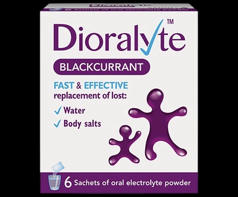 Dioralyte Sachets Blackcurrant packaging which is available to order online from NowPatient with next day delivery