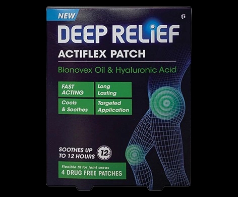 Deep Relief Actiflex Patch packaging which is available to order online from NowPatient with next day delivery