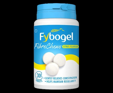 Fybogel FibreChews packaging which is available to order online from NowPatient with next day delivery