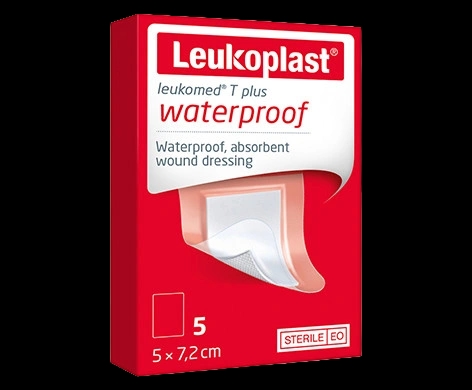 Leukoplast Leukomed T-plus Waterproof packaging which is available to order online from NowPatient with next day delivery