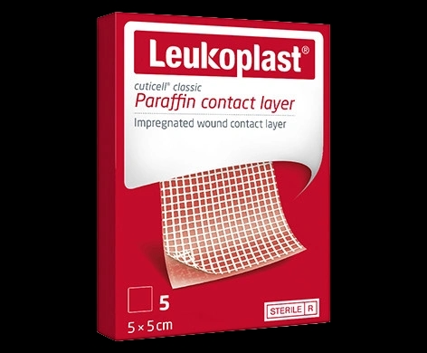 Leukoplast Cuticell Classic Paraffin Contact Layer packaging which is available to order online from NowPatient with next day delivery