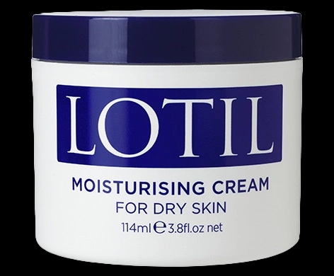 Lotil Moisturising Cream for Dry Skin packaging which is available to order online from NowPatient with next day delivery