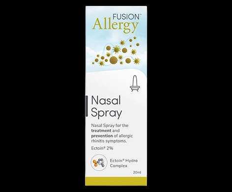 Fusion Allergy Nasal Spray packaging which is available to order online from NowPatient with next day delivery