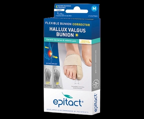 Epitact Bunion Corrector packaging which is available to order online from NowPatient with next day delivery