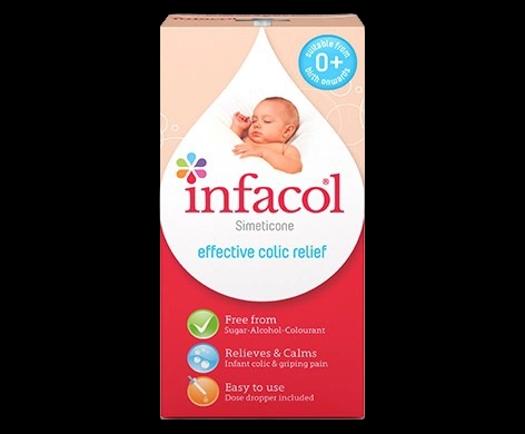 Infacol packaging which is available to order online from NowPatient with next day delivery