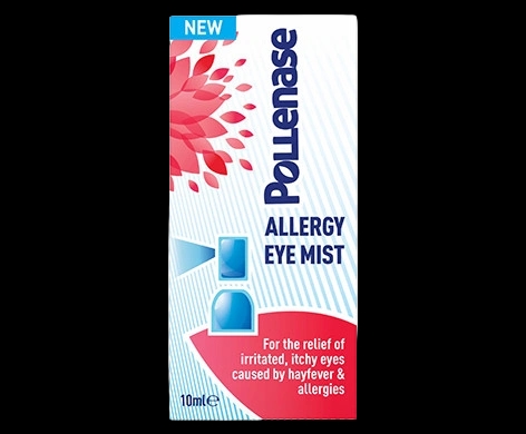 Pollenase Allergy Eye Mist packaging which is available to order online from NowPatient with next day delivery