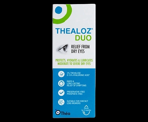 Thealoz Duo 10ml packaging which is available to order online from NowPatient with next day delivery
