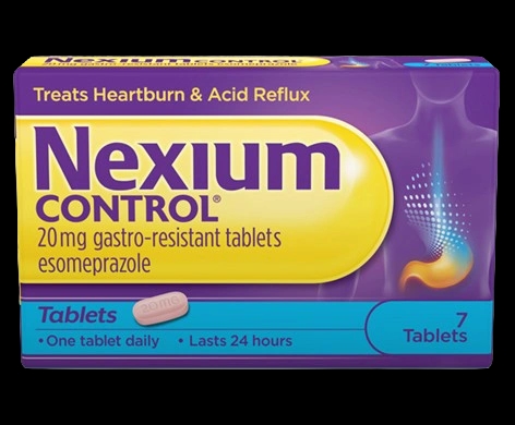 Nexium Control 20mg Gastro-Resistant Tablets packaging which is available to order online from NowPatient with next day delivery