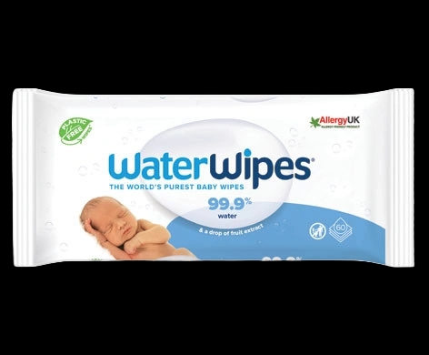 WaterWipes packaging which is available to order online from NowPatient with next day delivery