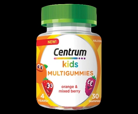 Centrum Kids Multigummies Orange & Mixed Berry packaging which is available to order online from NowPatient with next day delivery