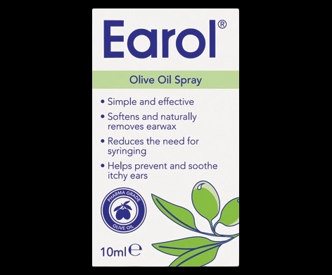 Earol Olive Oil Spray packaging which is available to order online from NowPatient with next day delivery