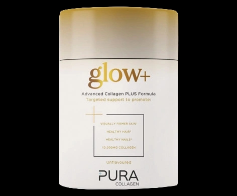 Glow+ Advanced Collagen Plus Formula packaging which is available to order online from NowPatient with next day delivery