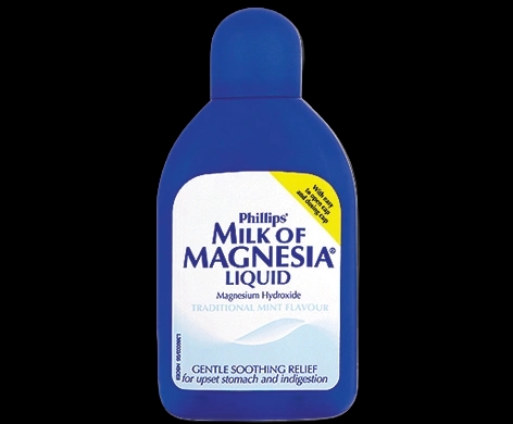 Phillips’ Milk of Magnesia packaging which is available to order online from NowPatient with next day delivery
