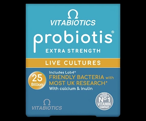 Probiotis Extra Strength Live Cultures packaging which is available to order online from NowPatient with next day delivery