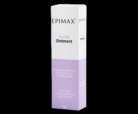 Epimax Eyelid Ointment packaging which is available to order online from NowPatient with next day delivery