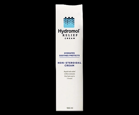 Hydromol Relief Cream packaging which is available to order online from NowPatient with next day delivery