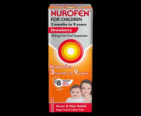 Nurofen for Children 3 Months to 9 Years packaging which is available to order online from NowPatient with next day delivery