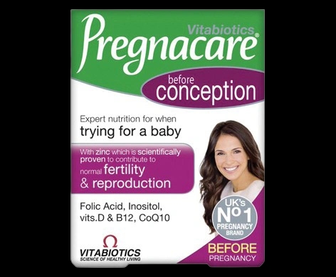 Pregnacare Before Conception packaging which is available to order online from NowPatient with next day delivery