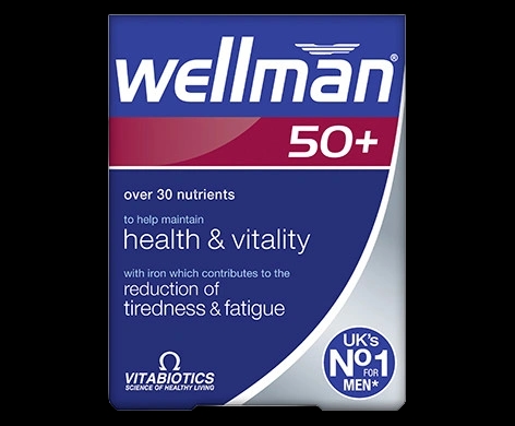 Wellman 50+ packaging which is available to order online from NowPatient with next day delivery