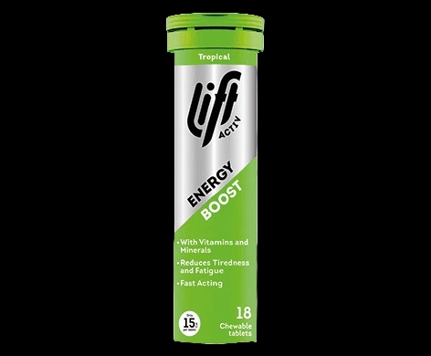 Lift Activ Energy Boost packaging which is available to order online from NowPatient with next day delivery