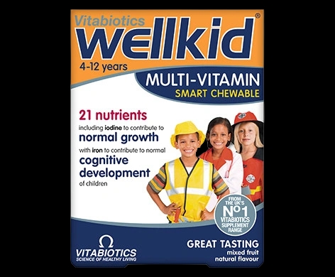 WellKid Multi-Vitamin Smart Chewable packaging which is available to order online from NowPatient with next day delivery