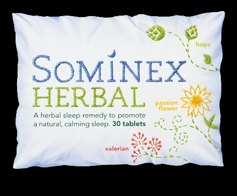 Sominex Herbal packaging which is available to order online from NowPatient with next day delivery