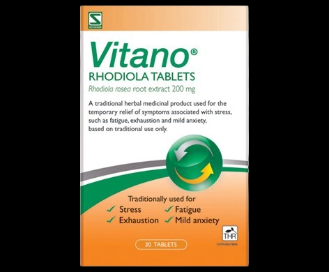 Vitano Rhodiola Tablets packaging which is available to order online from NowPatient with next day delivery