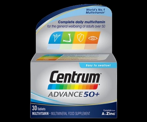 Centrum Advance 50+ packaging which is available to order online from NowPatient with next day delivery