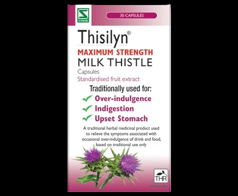Thisilyn Maximum Strength Milk Thistle Capsules packaging which is available to order online from NowPatient with next day delivery