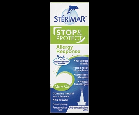 Sterimar Stop & Protect Allergy Response packaging which is available to order online from NowPatient with next day delivery