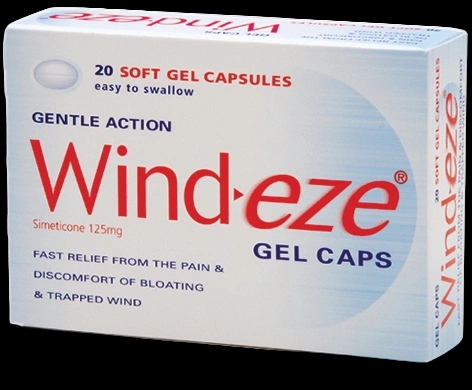 Wind-eze Gel Caps packaging which is available to order online from NowPatient with next day delivery