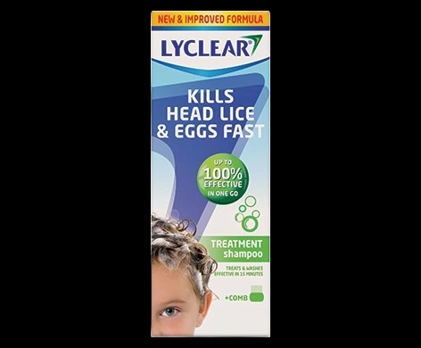 Lyclear Treatment Shampoo packaging which is available to order online from NowPatient with next day delivery