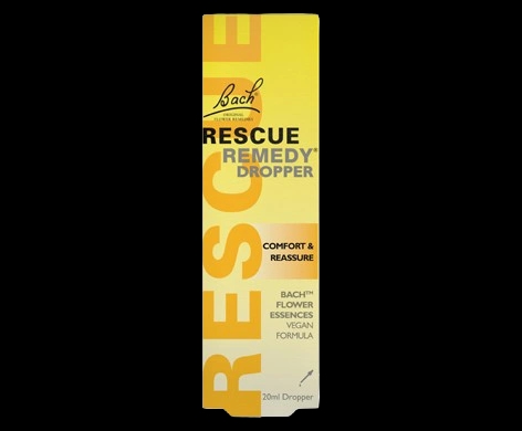 Rescue Remedy Dropper packaging which is available to order online from NowPatient with next day delivery