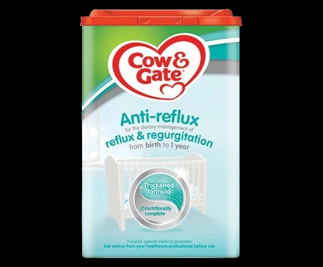 Cow & Gate Anti-Reflux packaging which is available to order online from NowPatient with next day delivery