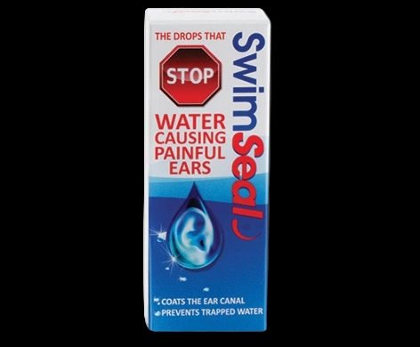 SwimSeal Ear Drops packaging which is available to order online from NowPatient with next day delivery