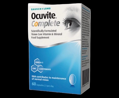 Ocuvite Complete Capsules packaging which is available to order online from NowPatient with next day delivery