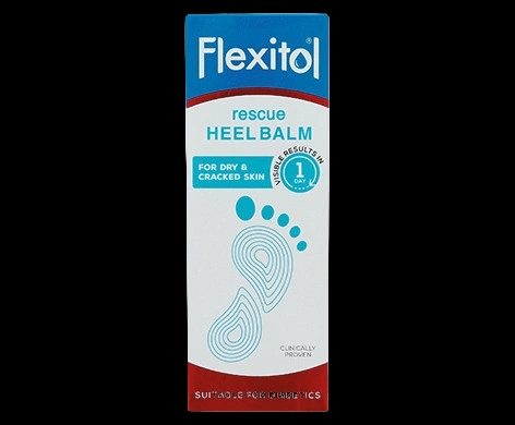 Flexitol Rescue Heel Balm packaging which is available to order online from NowPatient with next day delivery