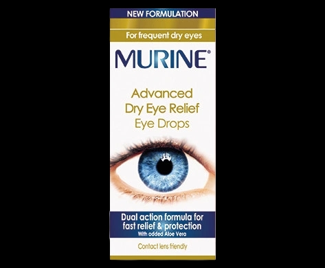 Murine Advanced Dry Eye Relief Eye Drops packaging which is available to order online from NowPatient with next day delivery