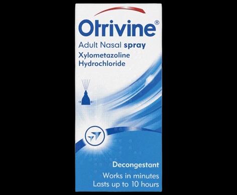 Otrivine Adult Nasal Spray packaging which is available to order online from NowPatient with next day delivery