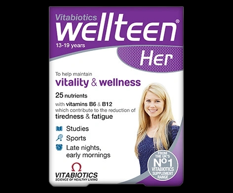Wellteen Her packaging which is available to order online from NowPatient with next day delivery