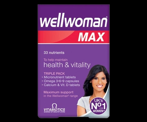 Wellwoman Max packaging which is available to order online from NowPatient with next day delivery