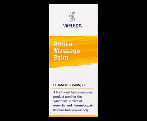 Arnica Massage Balm packaging which is available to order online from NowPatient with next day delivery