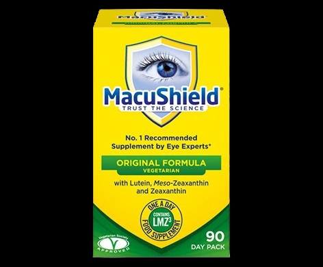 MacuShield Original Vegetarian packaging which is available to order online from NowPatient with next day delivery