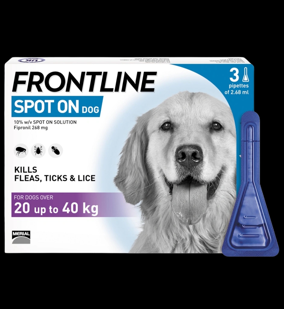 Frontline Spot On Dog L 20-40kg packaging which is available to order online from NowPatient with next day delivery