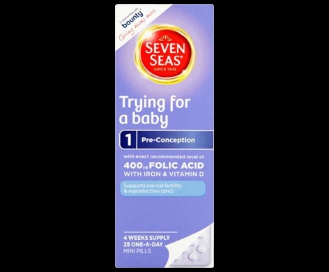 Seven Seas Trying for a Baby packaging which is available to order online from NowPatient with next day delivery
