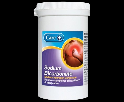 Care Sodium Bicarbonate packaging which is available to order online from NowPatient with next day delivery